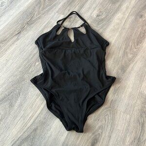 Robin  Piccone black strappy back bathing suit size 6